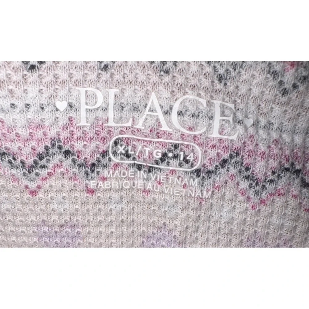 The Children's Place Heart Dress Size XL (14) Pink‎ Long Sleeve